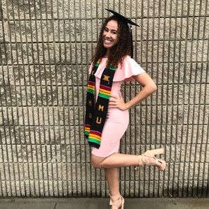 celinea blush bardot frill midi dress